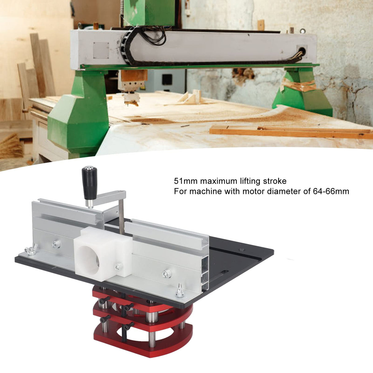 Router Lift with Top Plate Router Lifting Base Woodworking Slotting Trimming Chamfering Table Top Precision Router Lift Router Table Lift System PerGar
