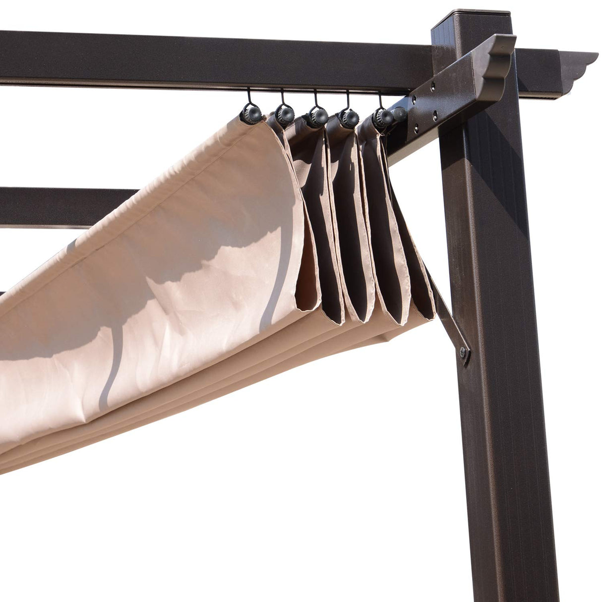 Outsunny 10' x 13' Aluminum Patio Pergola with Retractable Pergola Canopy, Backyard Shade Shelter for Porch, Outdoor Party, Garden, Grill Gazebo, Outsunny