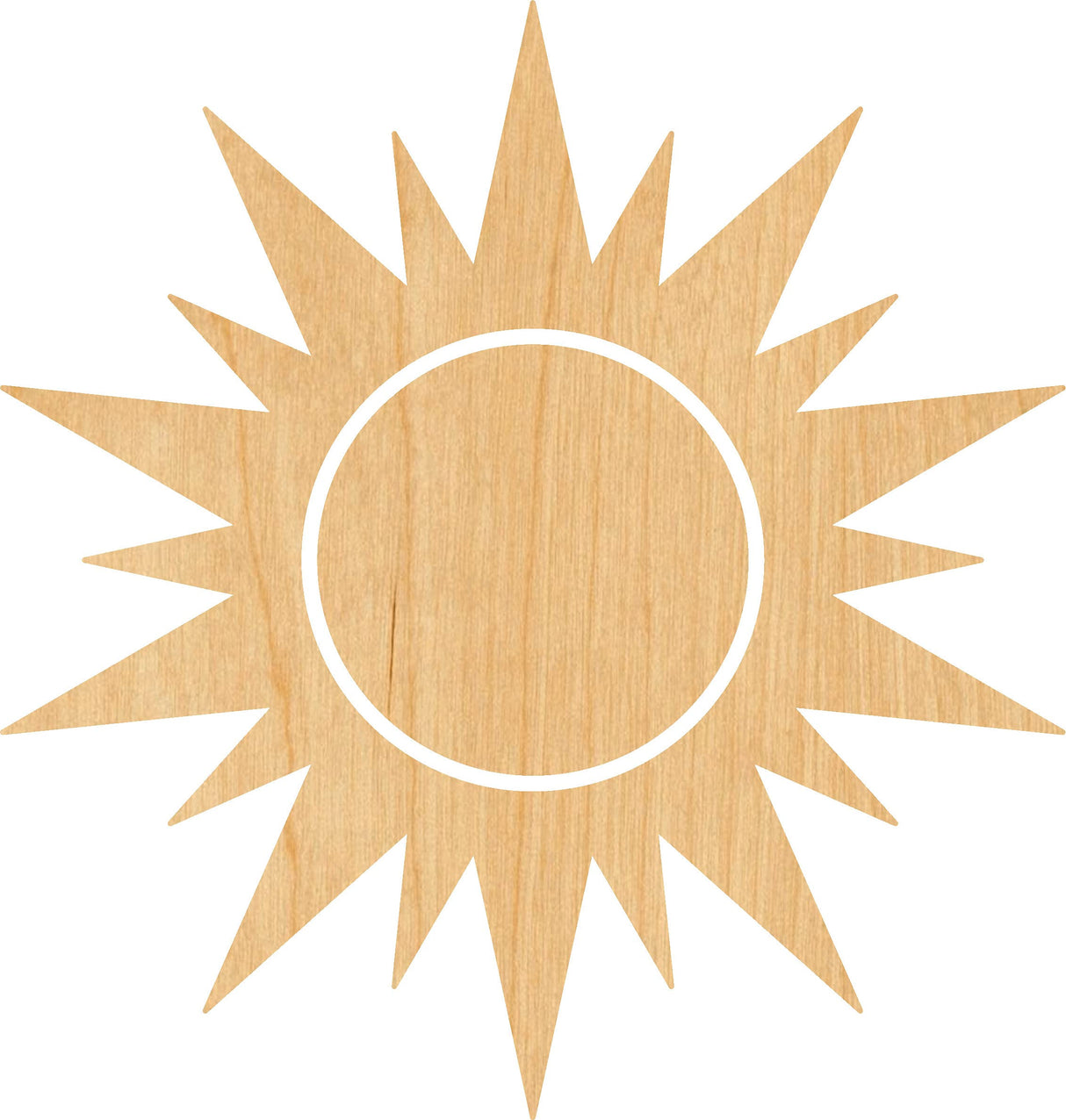 The Sun Laser Cut Out Wood Shape Craft Supply - 4 Inch WoodArtSupply