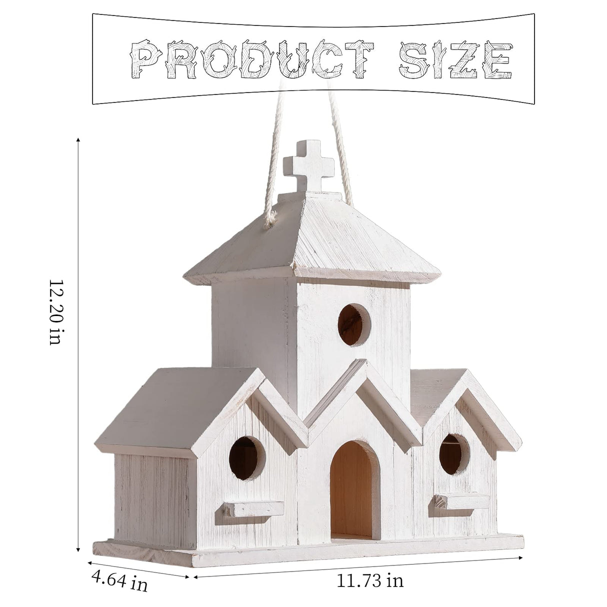 HHWODB Birdhouse Premium Bluebird Houses for Outside, Attract Beautiful Birds to Your Garden and Yard - Durable Outdoor Birdhouses 4 Hole Bird Houses HHWODB