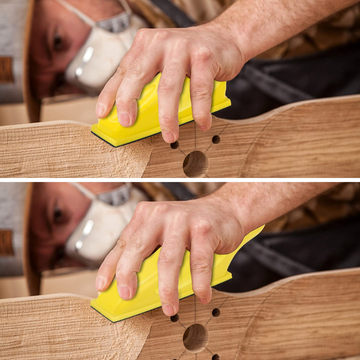 Windspeed 2+70 Pcs Mini Detail Sander, Finger Sanders for Wood Micro Sander for Detail Work Finger Sander for Crafts Small Projects, Include 40 60 80 Windspeed