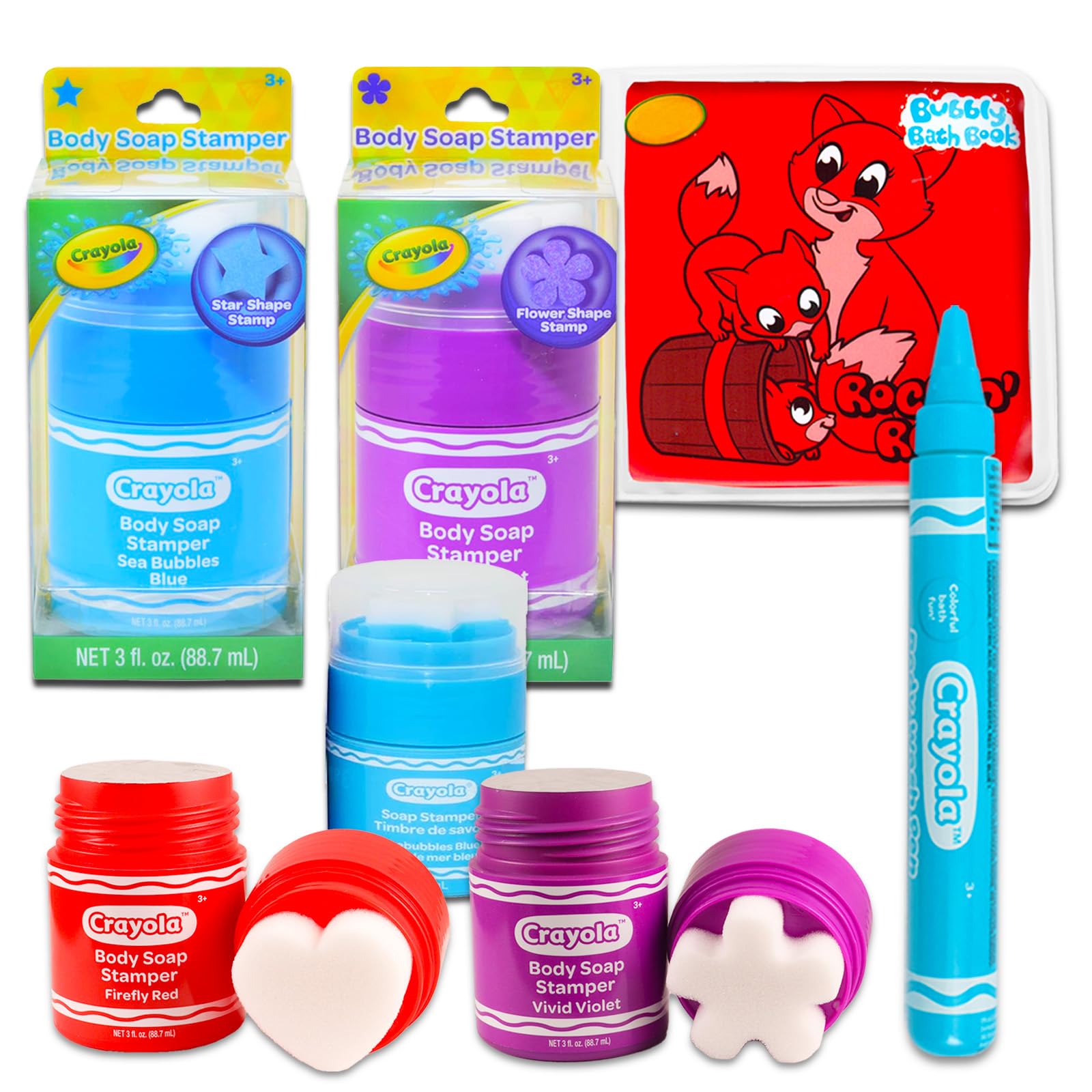  Crayola Bath Tub Mini Paint Set - Brushes, Sponges,& Wash Away  Finger Paints : Toys & Games