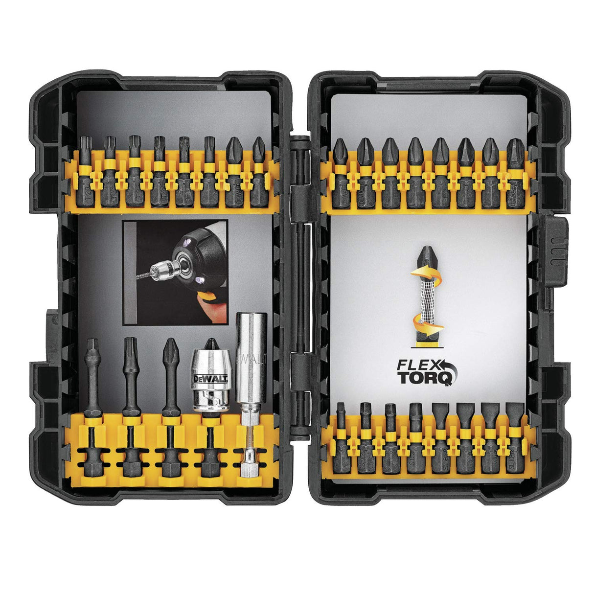 DEWALT 20V MAX* Cordless Drill/Driver Kit with Screwdriver/Drill Bit Set, 100-Piece (DCD771C2 & DWA2FTS100) DEWALT