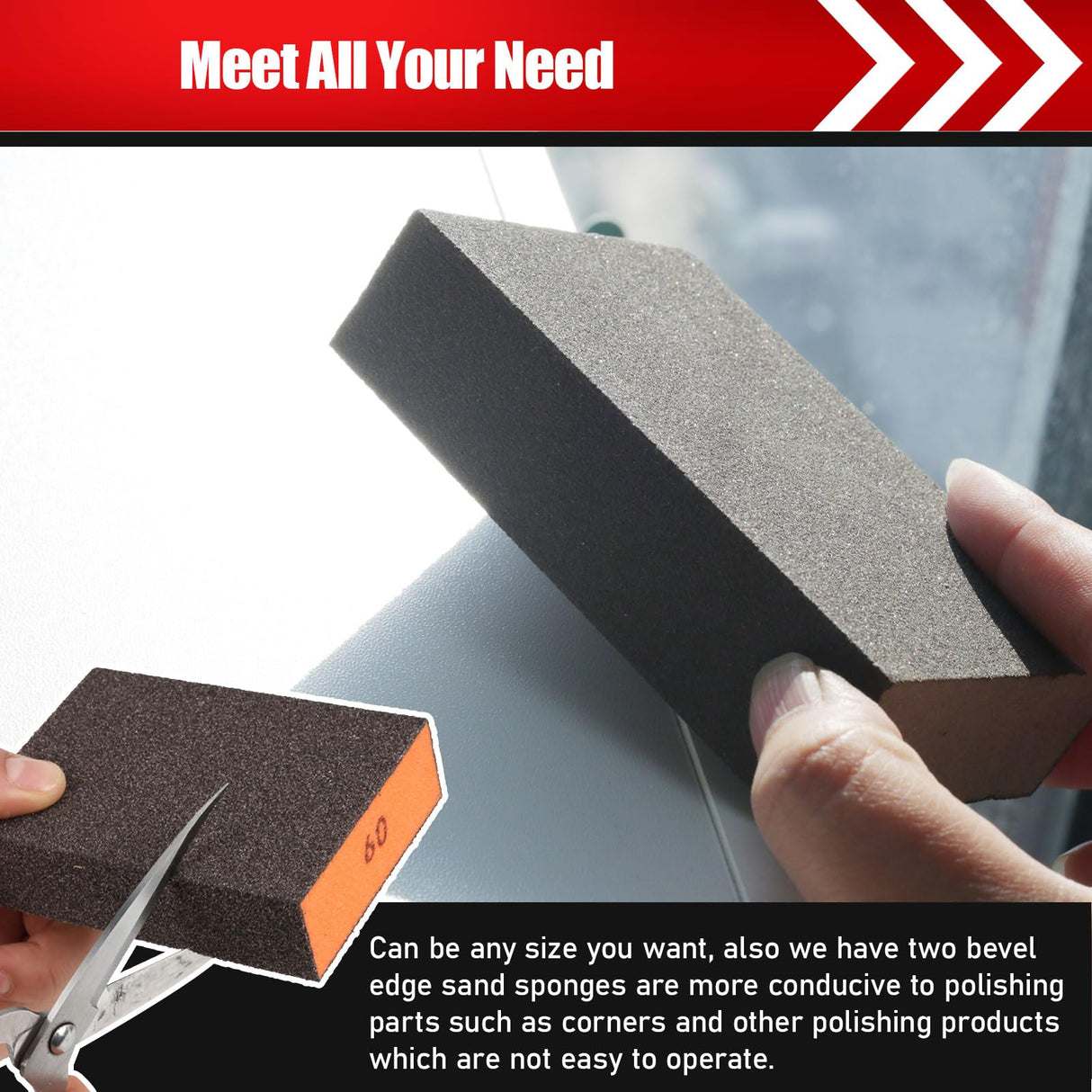 BOSHCRAFT 18 Pack Sanding Sponge, Washable and Reusable Sanding Block for Wood Drywall Metal Glasses Coarse/Medium/Fine/Superfine in 60/80/120/220 BOSHCRAFT