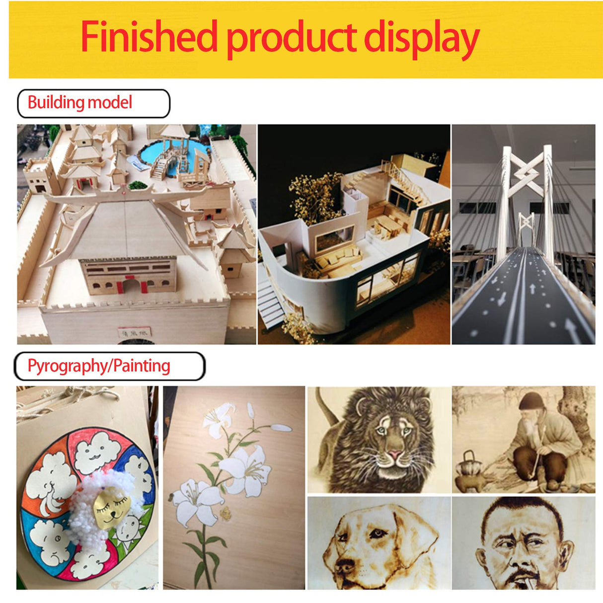 SIWUCHYE Unfinished Wood, 15 Pack Basswood Sheets for Crafts, Craft Wood Board for House Aircraft Ship Boat Arts and Crafts, School Projects, Wooden SIWUCHYE