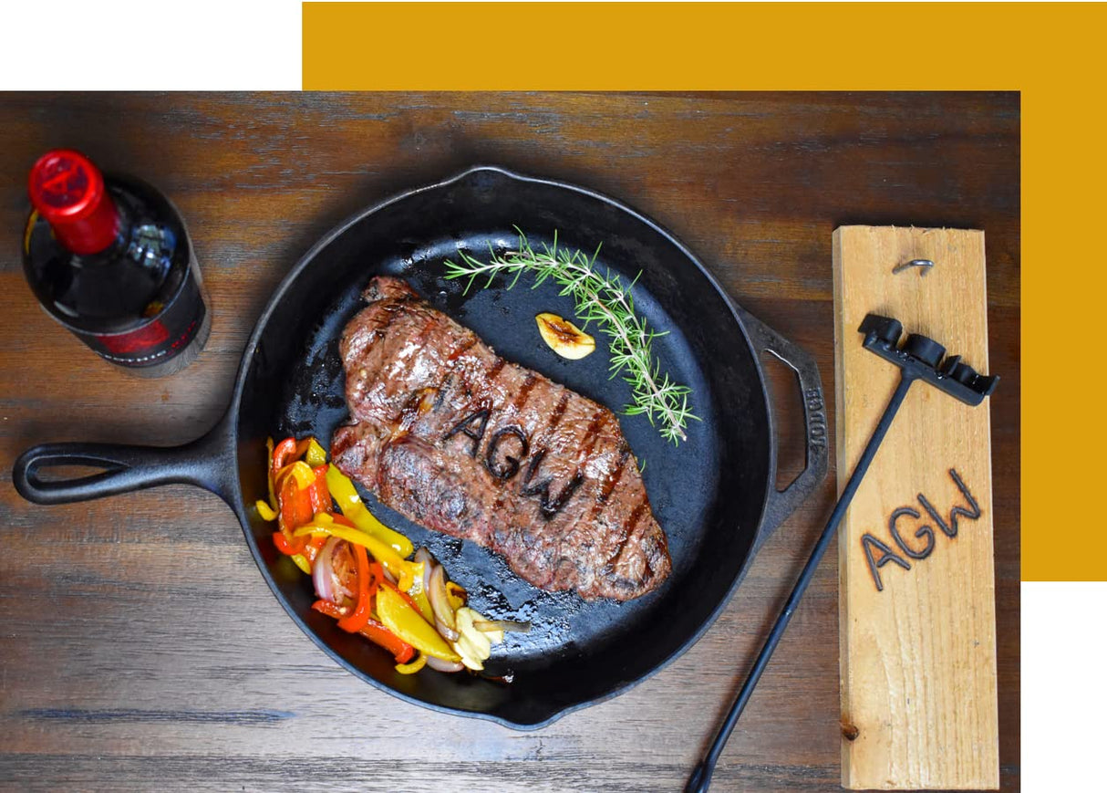 Personalized Miniature Branding Iron by Sloan Brands – Custom 3-Letter Design for Grilling & Crafting Sloan Brands