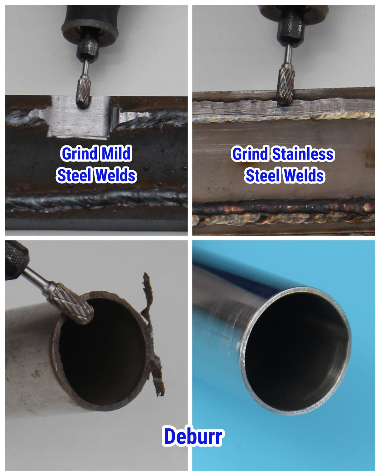 Mars-Rock Carbide Burr Set Compatible with Dremel Milwaukee 1/8" Shank 20PCS Die Grinder Rotary Tool Rasp Bits Accessories Attachments Metal Wood Mars-Rock