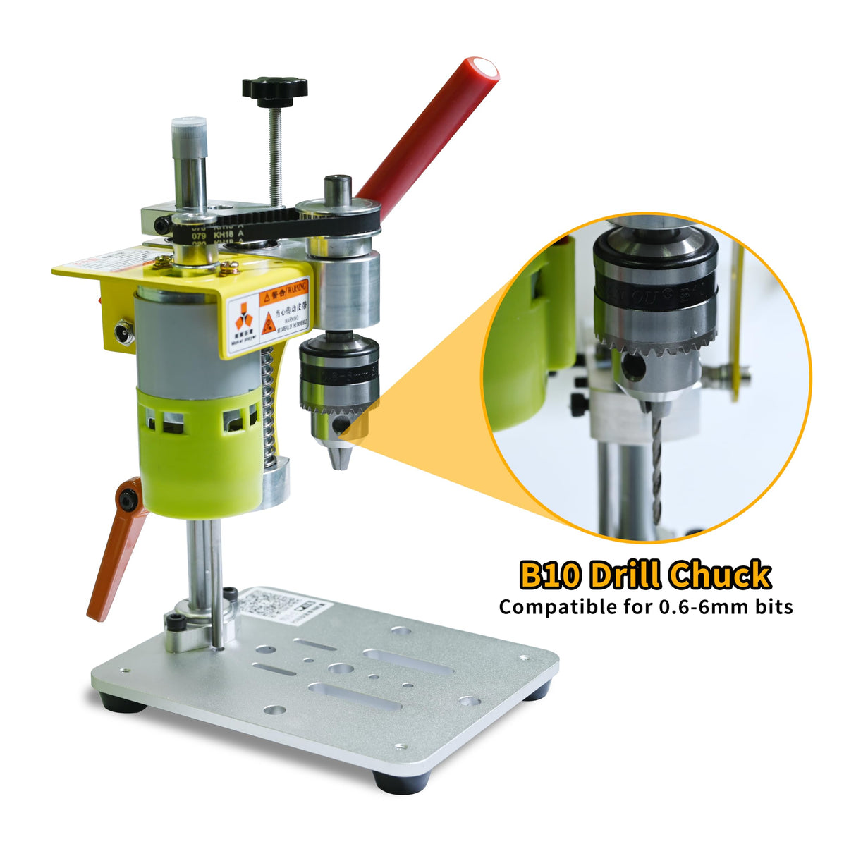 Electric Mini Drill Press, Precision Benchtop Drill Press, Two-way Hand Drill Press, 7 Speed Drilling Machine with B10 Chuck & Drill Vise, Portable Mefape