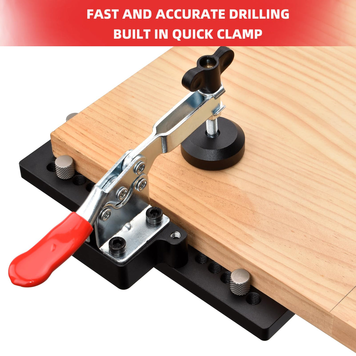 GOINGMAKE Metal Concealed Hinge Jig with Quick Clamp and Dust Vacuum Adapter Concealed Door Hinge Jig 35mm Cabinet Hinge Jig Hinge Hole Drilling Jig goingmake