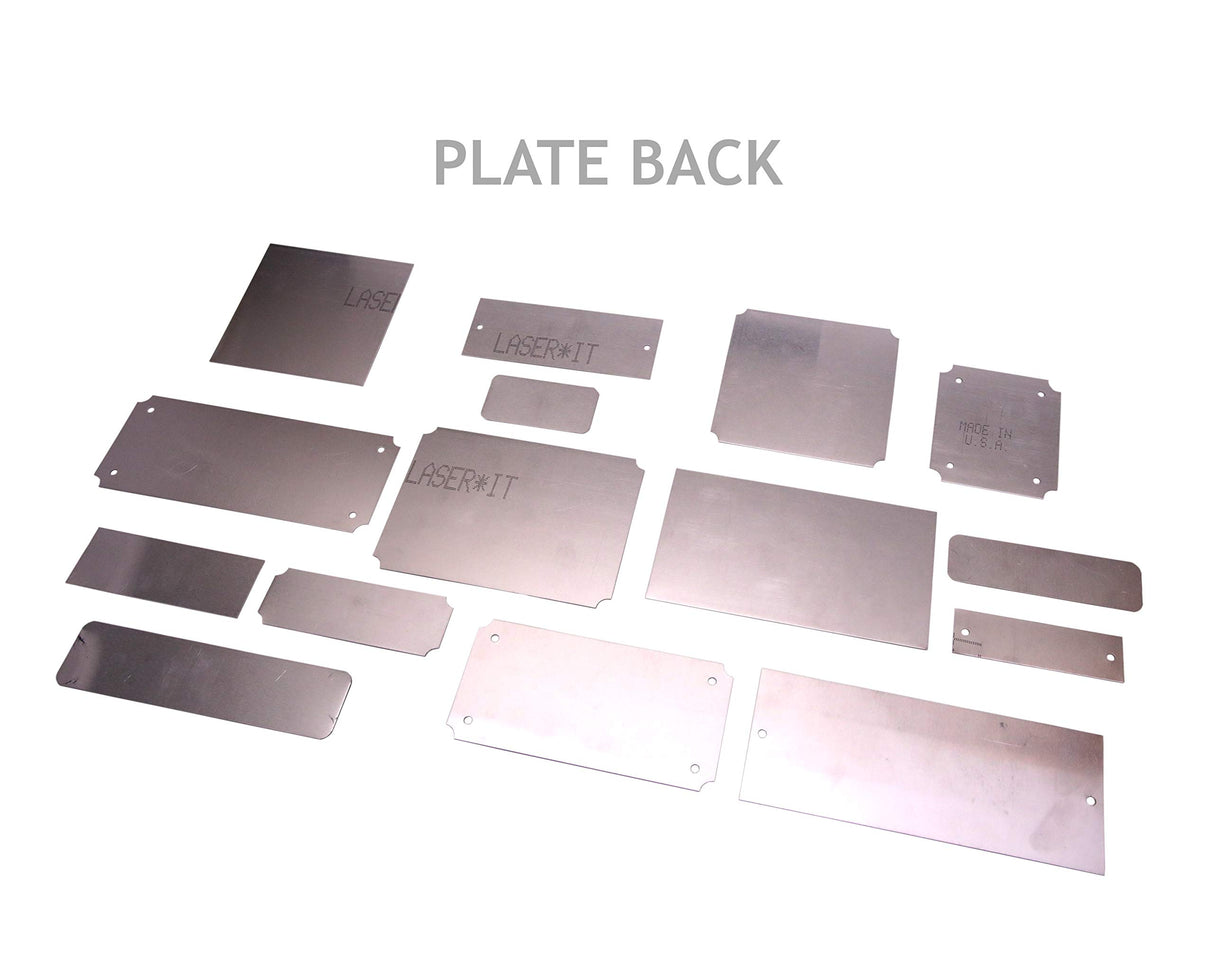 Laser Engraving Blank Plate Assortment 15 piece Aluminum Gold, Silver, & Black Custom Engraving Plates