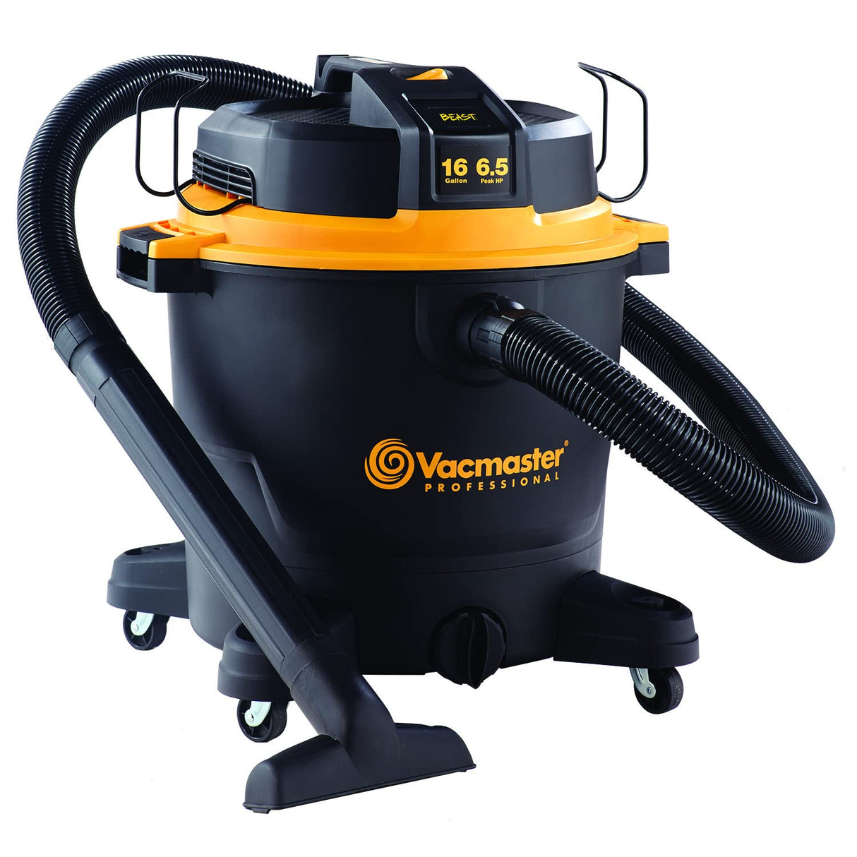 Vacmaster Professional - Wet/Dry Vac, 16 Gallon, Beast Series, 6.5 HP 2-1/2" Hose (VJH1612PF0201), Black Vacmaster