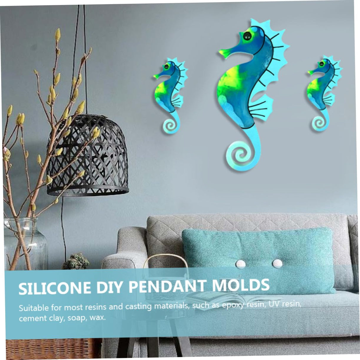 Decorative Mold Soap Molds Resin Molds Silicone Epoxy Silicone Molds Lets Resin Home Decor DIY Wall Ornament Mold Animal Pendant Mold DIY Mold White NUOBESTY