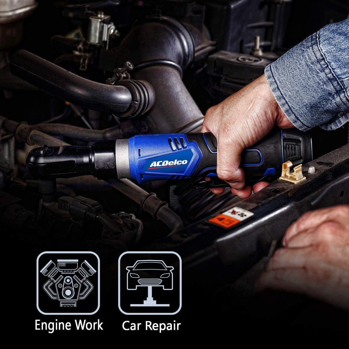 ACDelco ARW1209-K9 G12 Series 12V Li-ion Cordless ¼” & 3/8” Ratchet Wrench Combo Tool Kit with Canvas Bag ACDelco Tools