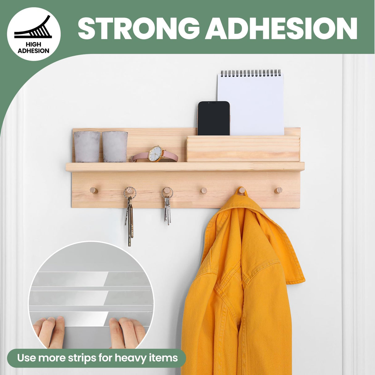 YUUMEA Double Sided Tape, Nano Mounting Tape Heavy Duty (2 Sizes, Total 400 INCHES), Clear Two Sided Wall Tape, Removable Picture Hanging Adhesive YUUMEA