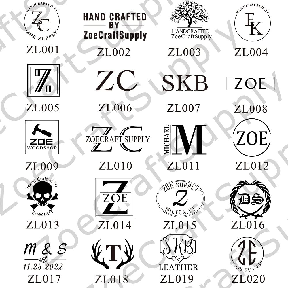 Customisable Brass Leather Stamp with Interchangeable Logo Designs ZOECRAFTSUPPLY