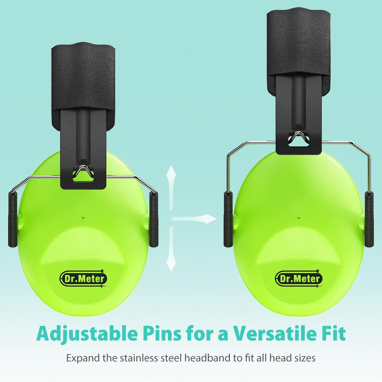 Dr.meter Ear Muffs for Noise Reduction: 27.4SNR Noise Cancelling Headphones for Kids with Adjustable Head Band, EM100 Hearing Protection Earmuffs for Dr.meter