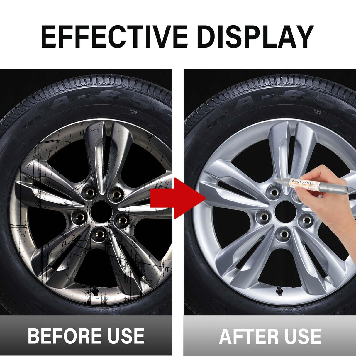 Betem Oil Based Paint Markers, Dual Tip Paint Pens(0.7mm & 3mm), Gold Silver Permanent Paint Marker Pen, Waterproof, Quick Dry, for Fabric, Rock Betem