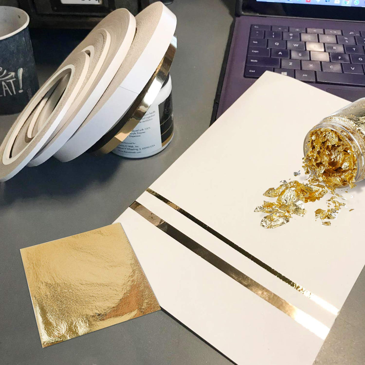 Lazydrop Double-Sided Tape for Arts, Crafts, Photography, Scrapbooking, Tear-by-Hand, Paper Backing (6 Rolls) (Width: 6mm/ 9mm/ 12mm/ 15mm) Lazydrop