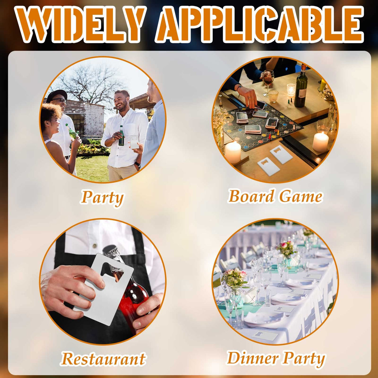 Nuogo 100 Pieces Stainless Steel Card Bottle Openers Bulk Metal Card Beer Bottle Openers Groomsmen Wallet Bottle Opener for Wedding Party Bridesmaid Nuogo