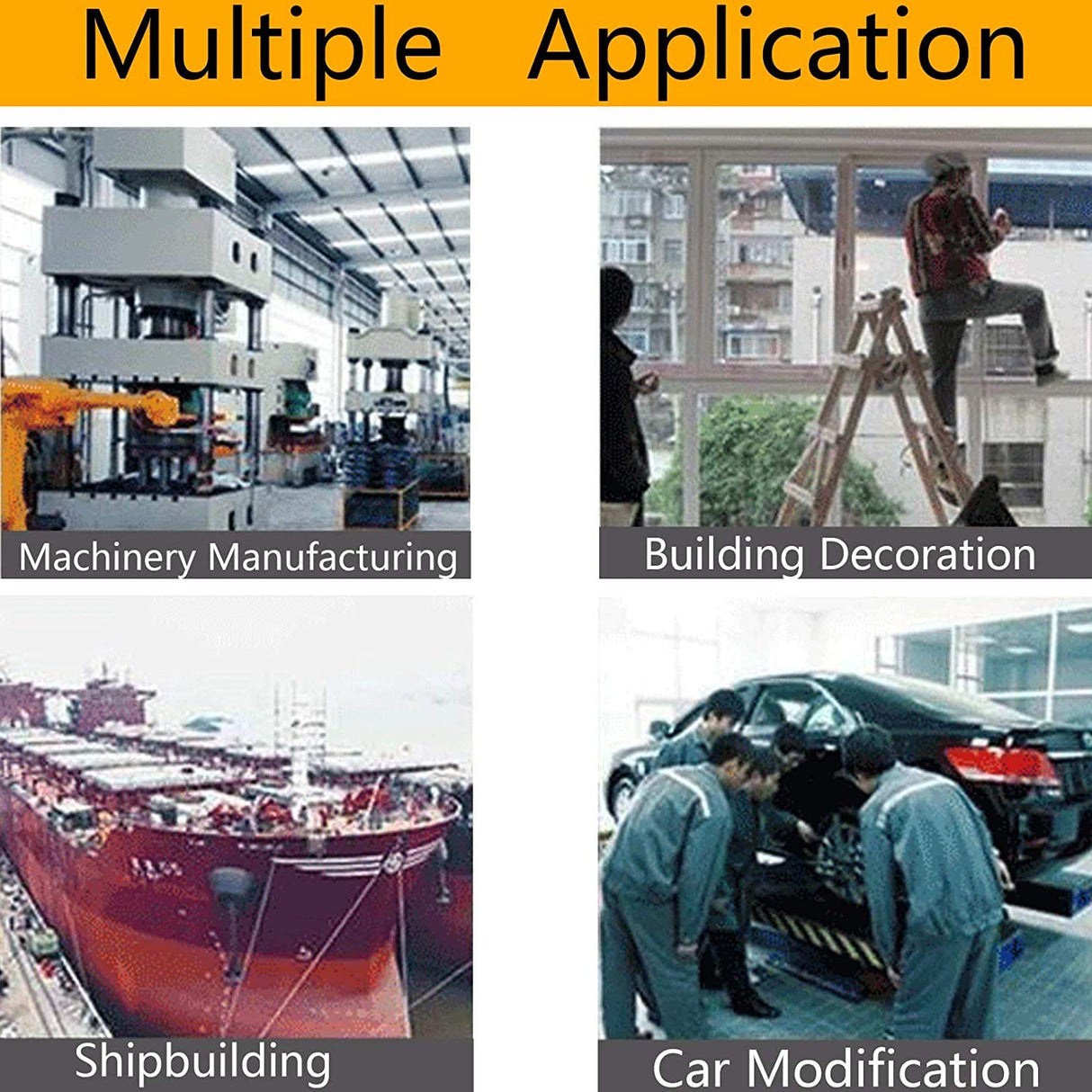 Wadoy Pneumatic Air Riveter Pop Rivet Gun Tool Kit, with 1/4" 3/16" 5/32" 1/8" and 3/32" Nose Pieces, Heavy Duty Air Hydraulic Rivet Gun Wadoy