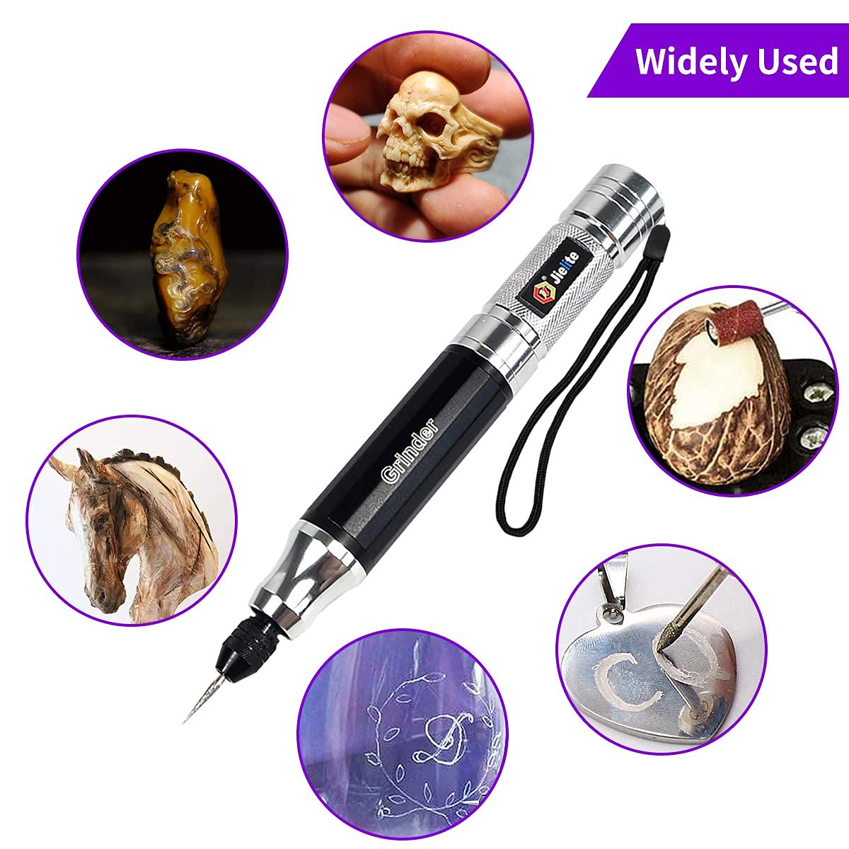 Engraving Pen Portable Electric Engraving Tool Kit, Rechargeable Engraver Machine for Metal Glass Wood Leather Jewellery Carving Drilling Lettering ANGELLOONG