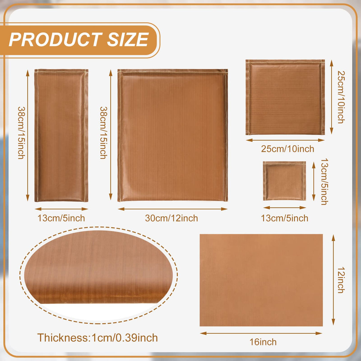 Tatuo 4 Pcs Heat Press Pillow 4 Size Heat Pressing Transfer Pillow 4 Heat Press Pillow Mat Kits 2 Pcs Heat Resistant Tape 8 Pcs Tshirt Ruler Guide Tatuo