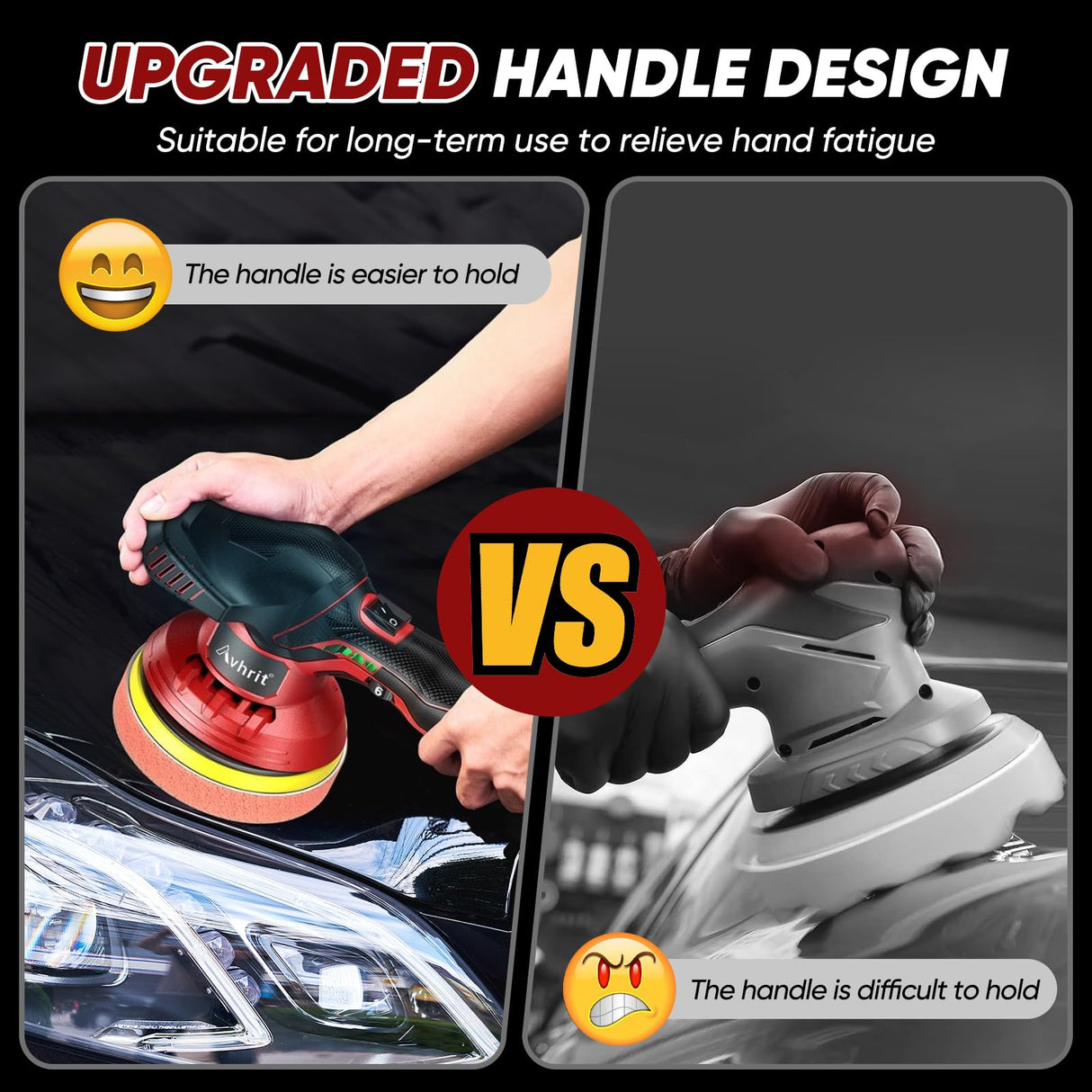 Avhrit Cordless Car Buffer Polisher kit w/ 2x2000mAh 12V Batteries, 6 Inch Car buffer Waxer Kit w/ 6 Variable Speed & Extra 26 PCS Attachments, Avhrit