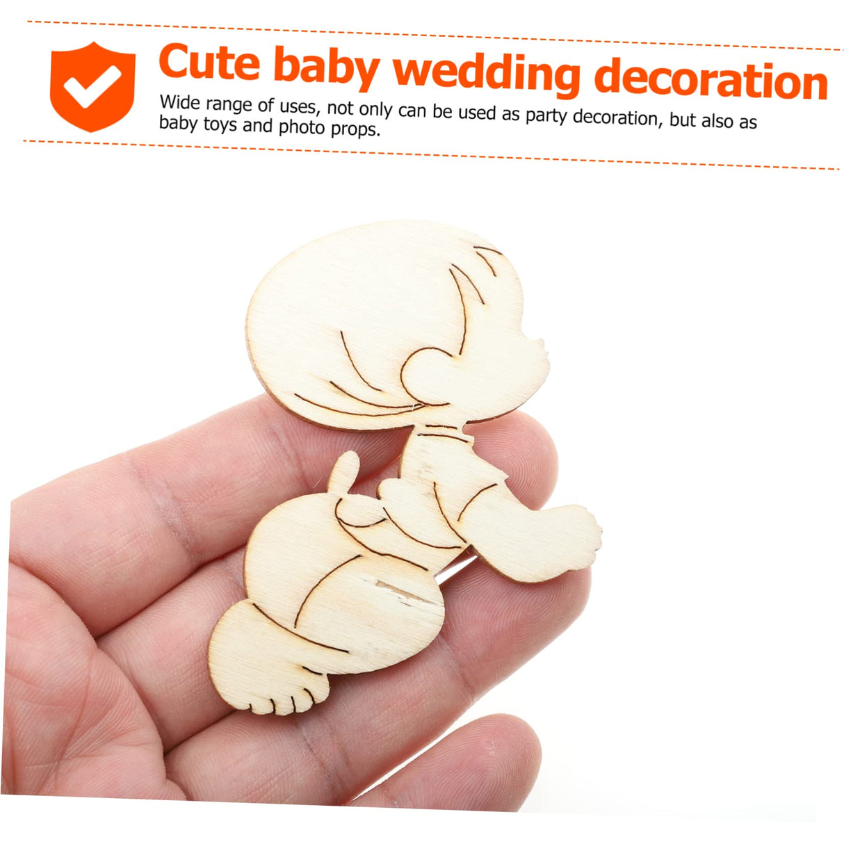 20pcs Baby Decoration Baby Wall Embellishments Unfinished Wood Cutouts Baby Shower Party Supplies First Birthday Party Decoration Baby Wood Sign SEWOART