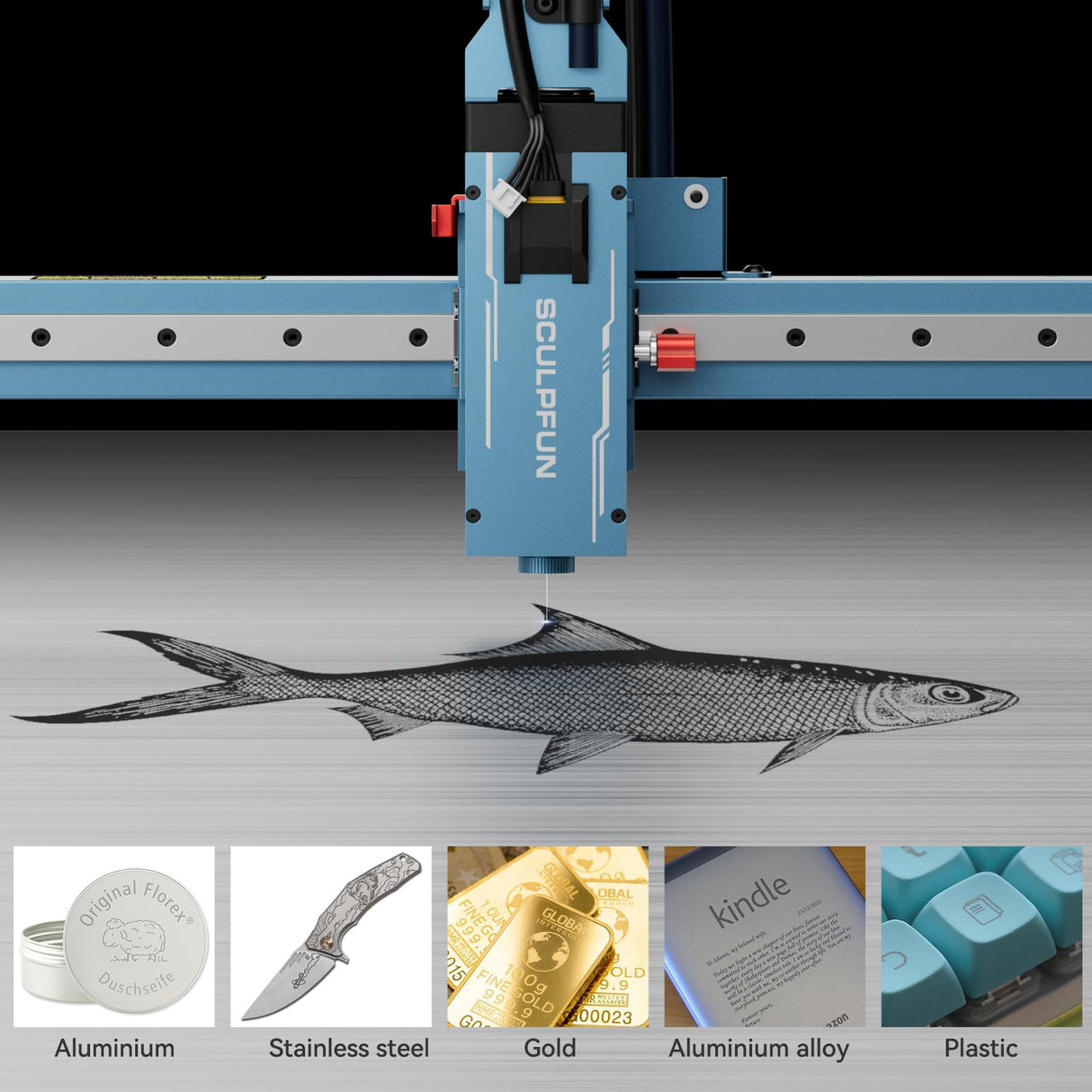 SCULPFUN IR-2 Infrared Laser Module, 2W Laser Engraver Module, 0.03 Laser Spot, High Precision Engraving, for Plastic and Various Metals, for Laser SCULPFUN