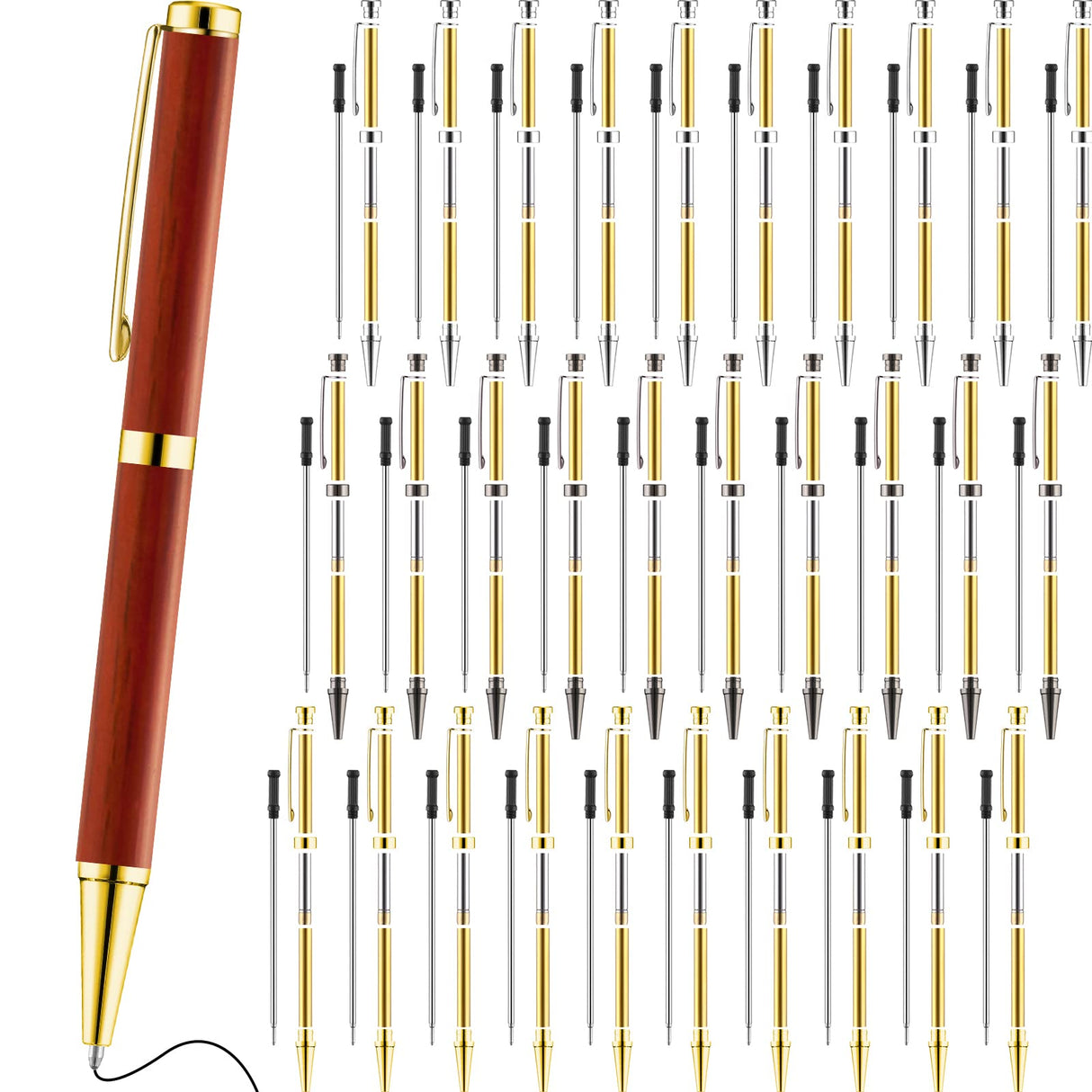 Colarr Slimline Pen Kit Twist Pen Kit with Pen Mandrel Pen Turning Supplies Pen Turning Tools for Home DIY Wood Turning Making Woodworking Supplies Colarr