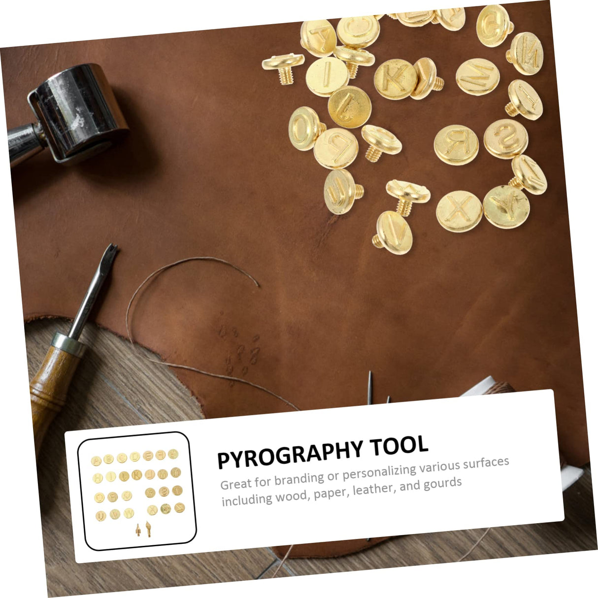 SEWOART 1 Set Letter Soldering Iron DIY Tools Leather Branding Hotstamp Wood Burning Letter Wood Burner Tips Wood Burning Tips Embossing Stamp DIY SEWOART