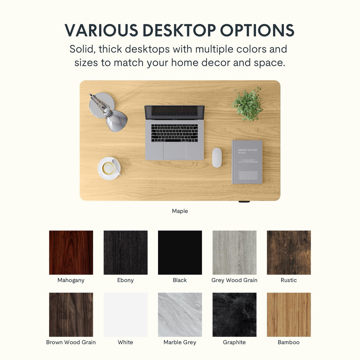 FLEXISPOT Height Adjustable Desk 55 x 28 inch Electric Standing Desk Whole-Piece Desk Board Stand Up Desk for Home Office (Gray Frame + 55" Natural FLEXISPOT