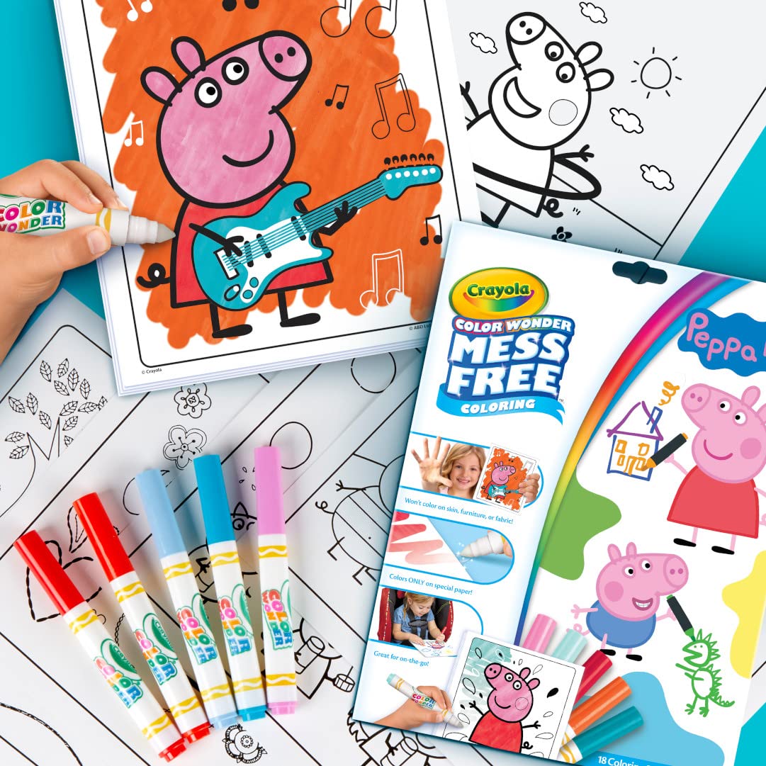 Crayola Peppa Pig Color Wonder, Mess Free Coloring Activity Set, Toddler Coloring Kit, Peppa Pig Toy, Gift for Kids, Ages 3+ Crayola