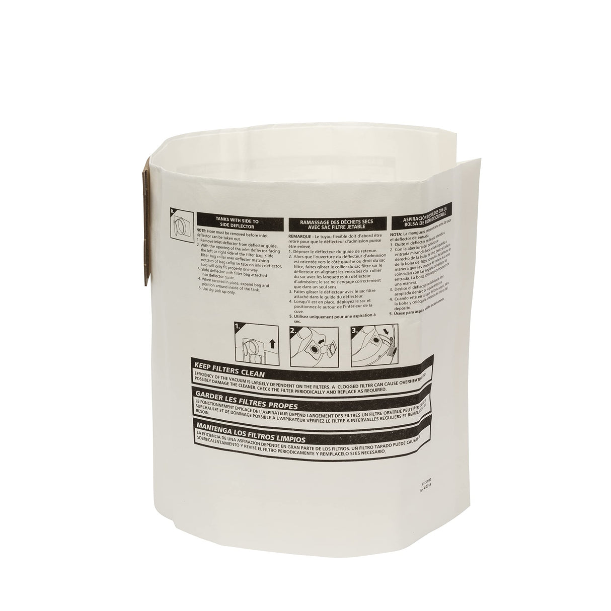 Shop-Vac 9066133, Disposable Filter Collection Bags, Fits 5-8 Gallon Tanks, (3 Pack) Shop-Vac