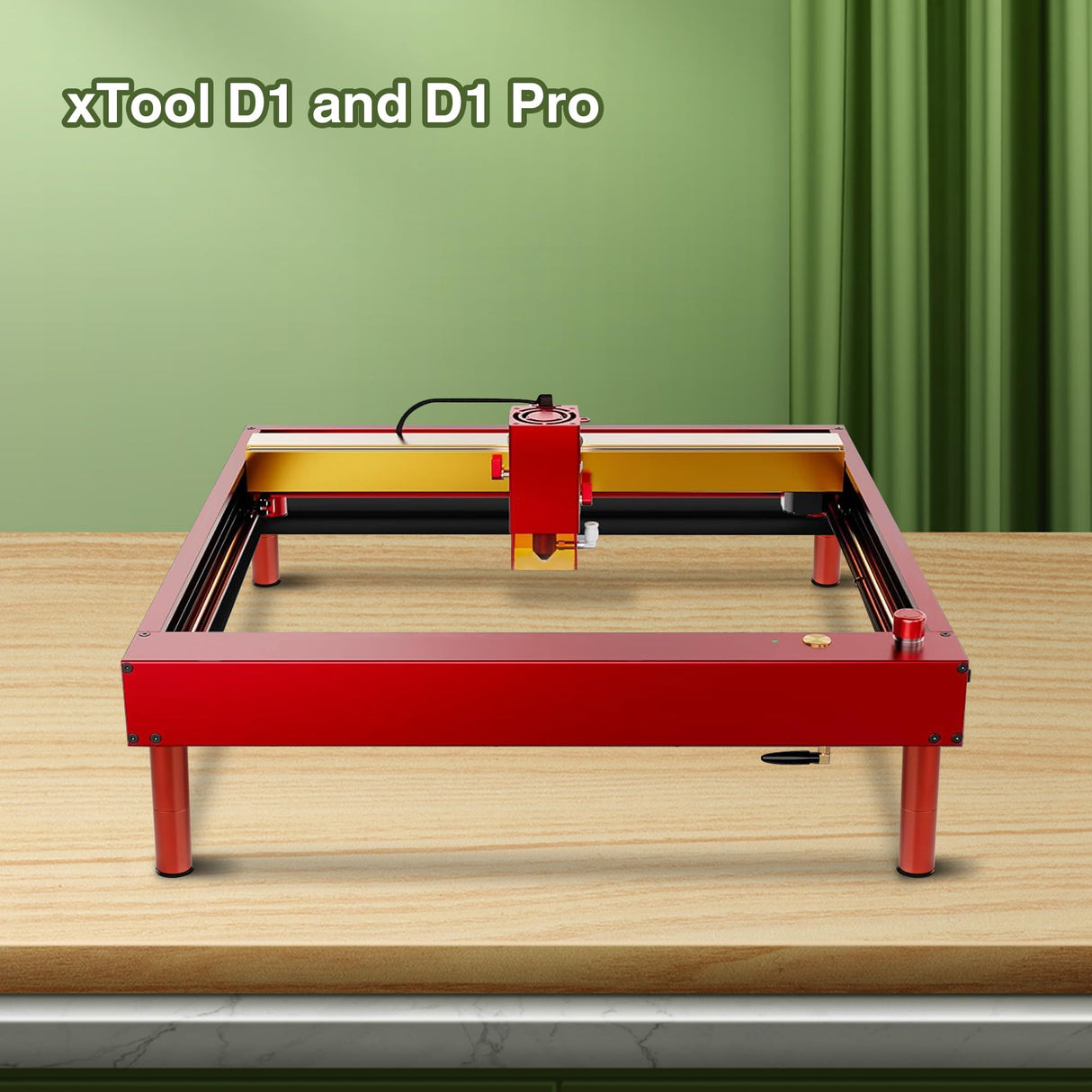 4Pcs Laser Engraver Riser Raiser Footpads Compatible with xTool D1 and D1 Pro Laser Cutter and Engraver Machine (Red) USEAMIE