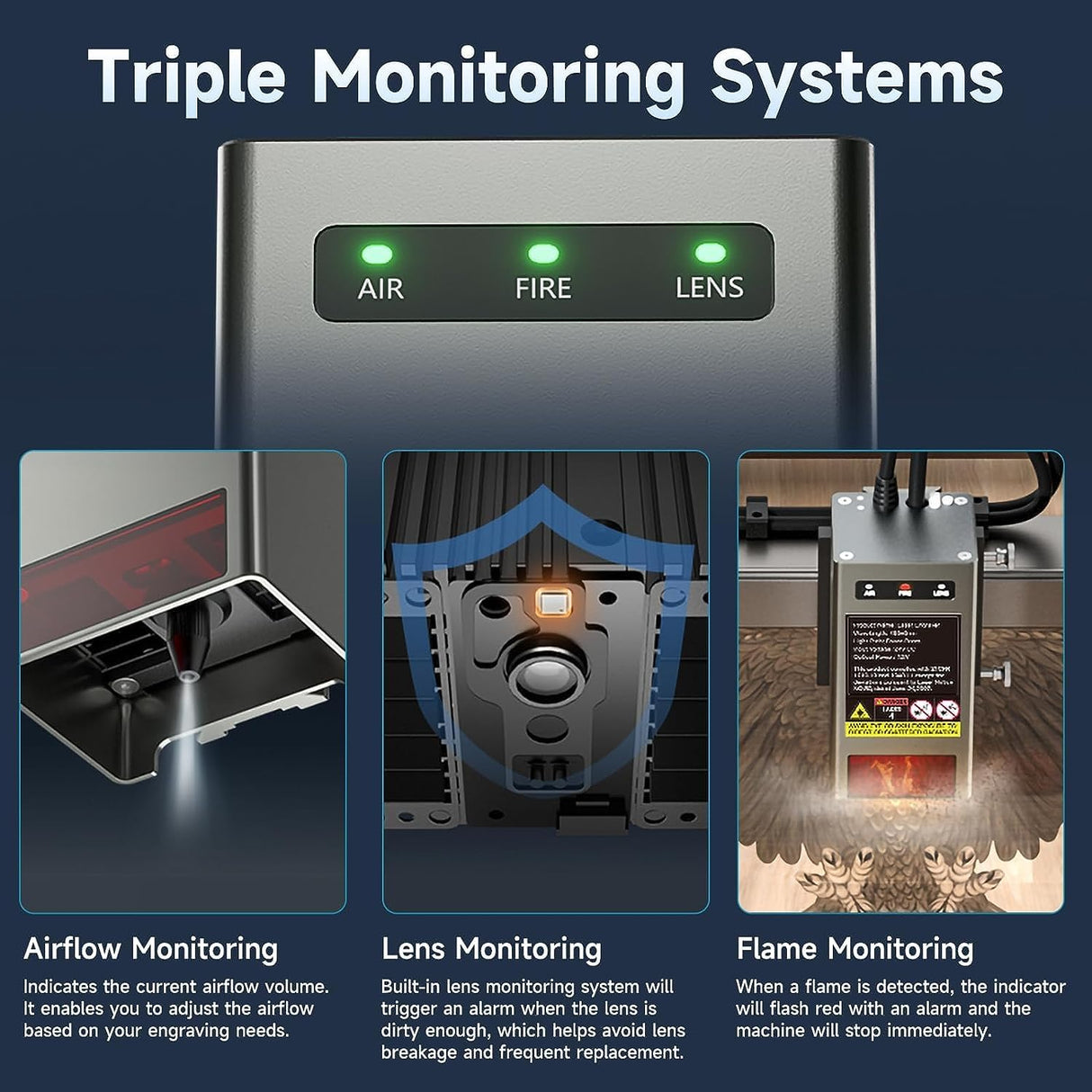Creality Laser Engraver, 12W Laser Cutter with Air Assist, 120W High Accuracy Laser Engraving Machine, DIY CNC Machine and Laser Engraver for Wood Creality