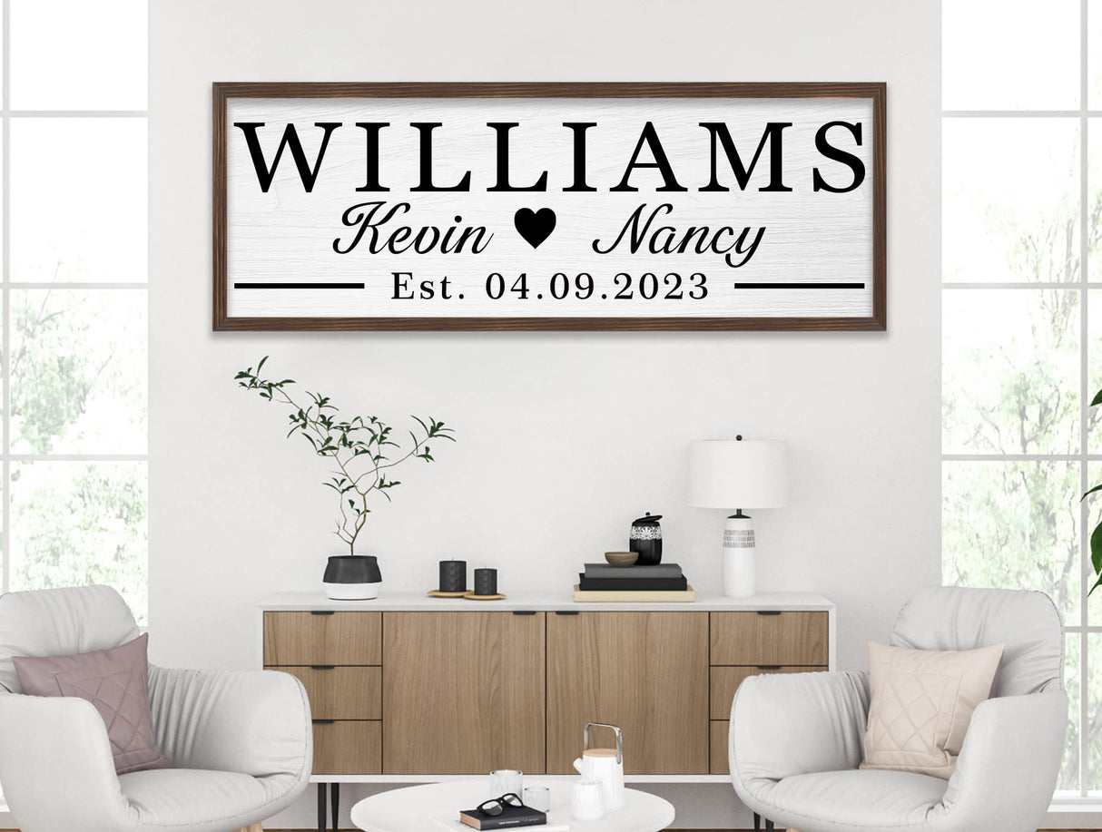 Last Name Signs for Home Personalized Bridal Shower Gift Personalized Wedding Gift Personalized Engagement Gifts Wood Wedding Sign Personalized YCHARTSIGN