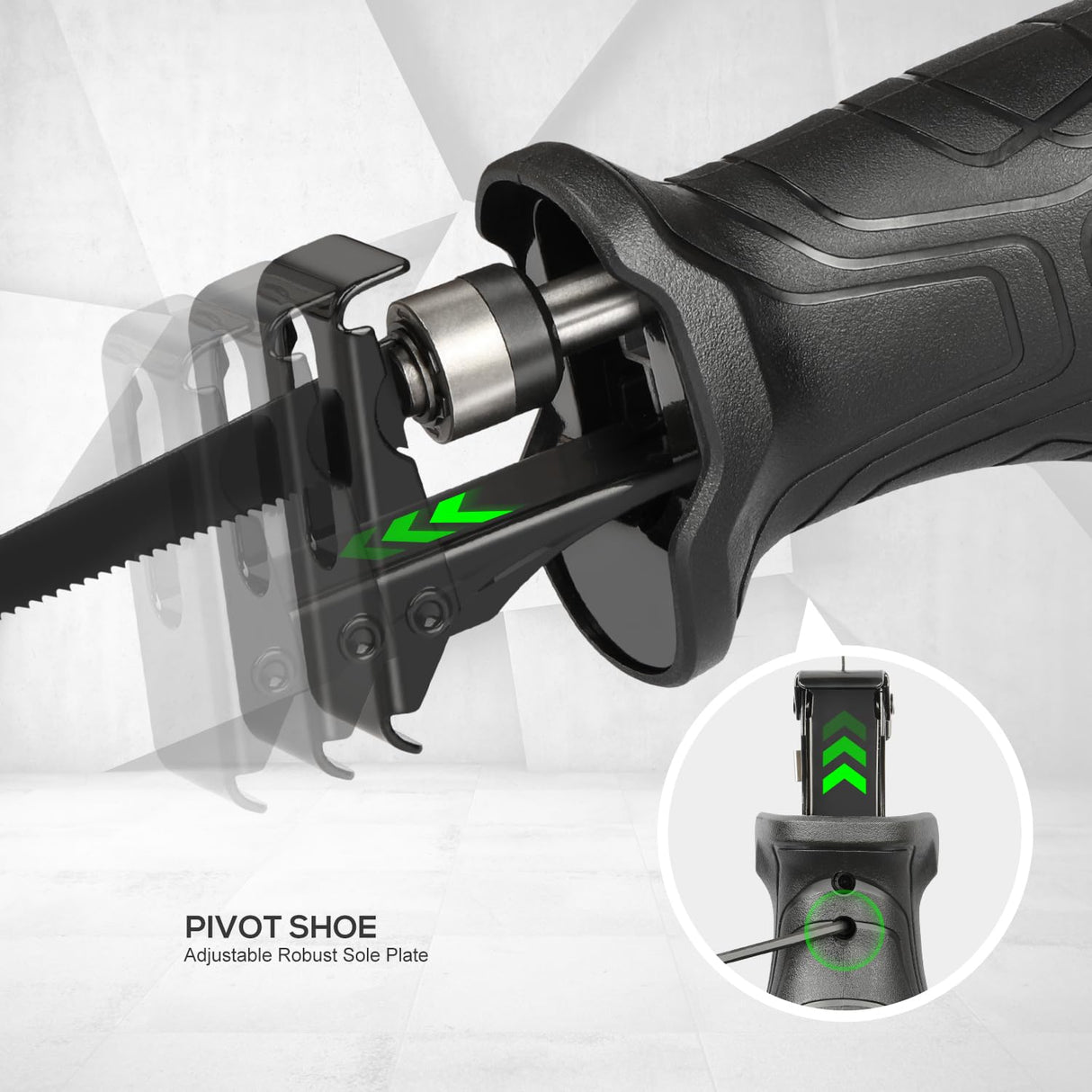 GALAX PRO 120V Reciprocating Saw, 6.0 Amp Variable Speed Corded Reciprocating Saw with1-1/8" Stroke Length, 2800RPM and 6" Max for Wood, Metal, PVC GALAX PRO