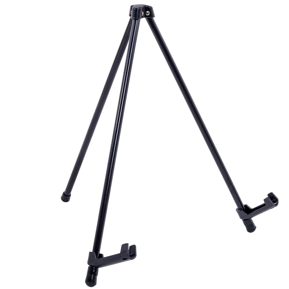 U.S. Art Supply 14" High Exhibitor Black Steel Tabletop Instant Display Easel - Small Portable Tripod Stand, Adjustable Holders - Display Paintings, US Art Supply