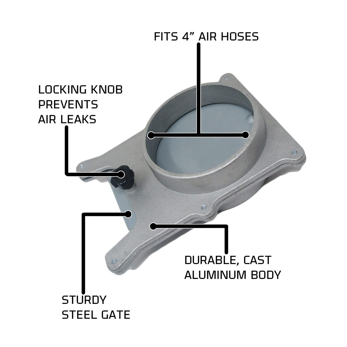 JET 4-Inch Aluminum Blast Gate (JW1142) Jet
