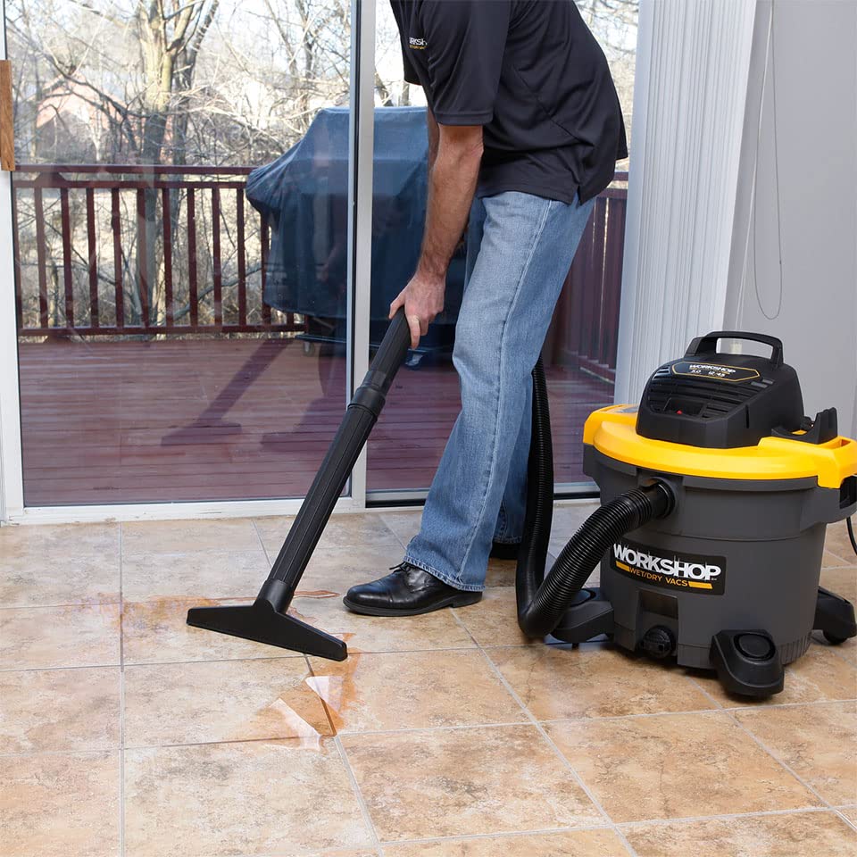 WORKSHOP Wet/Dry Vacs Vacuum WS1200VA Heavy Duty General Purpose Wet/Dry Vacuum Cleaner, 12-Gallon Shop Vacuum Cleaner, 5.0 Peak HP Wet And Dry Workshop