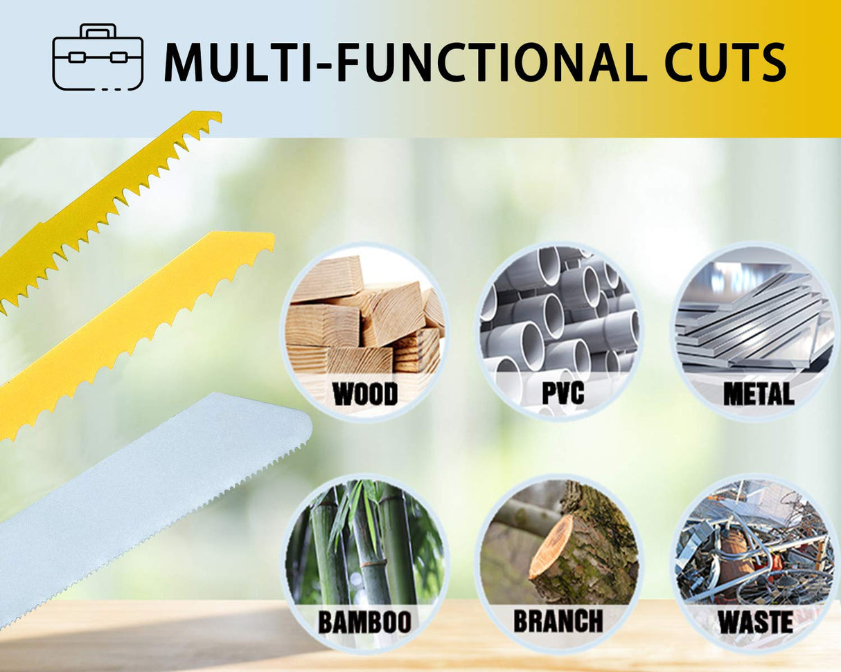36PCS Reciprocating Saw Blades LEILUO Pruning Saw Blade for Wood Metal Plastic Sawsall. Blades Set fit DeWalt Bosch Makita Milwaukee Porter-Cable LEILUO