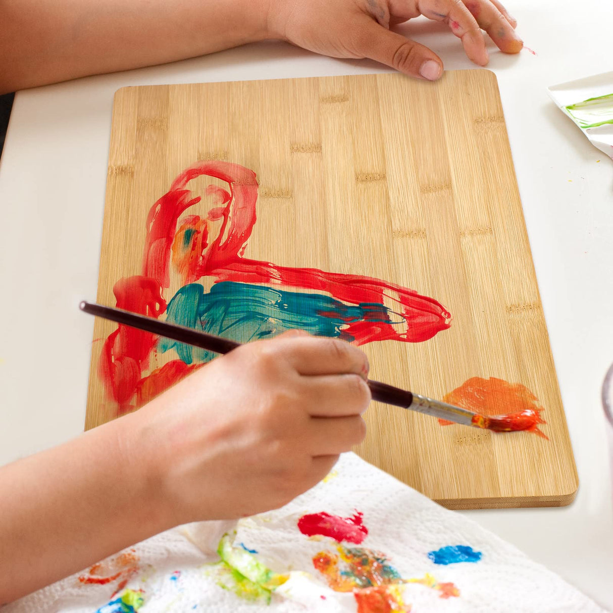 18 Pcs Wood Cutting Board Bulk Kitchen Chopping Boards Large Serving Board Wooden Cutting Board Set for Kitchen Meat Cheese Bread Vegetables (12'' x Lincia