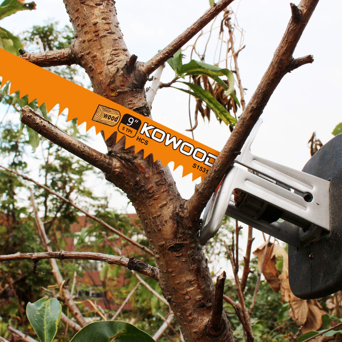 9-Inch Wood Pruning Saw Blades for Reciprocating/Sawzall Saws/Sabre Saws by KOWOOD - 5 Pcs Pack Wood Cutting Set KOWOOD