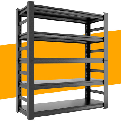 SFTORMAS 23.6" D X 47.2" W X 72" H Garage Shelving,5 Tier Adjustable Metal Shelving,Heavy Duty Garage Storage Shelving for for Garage Warehouse