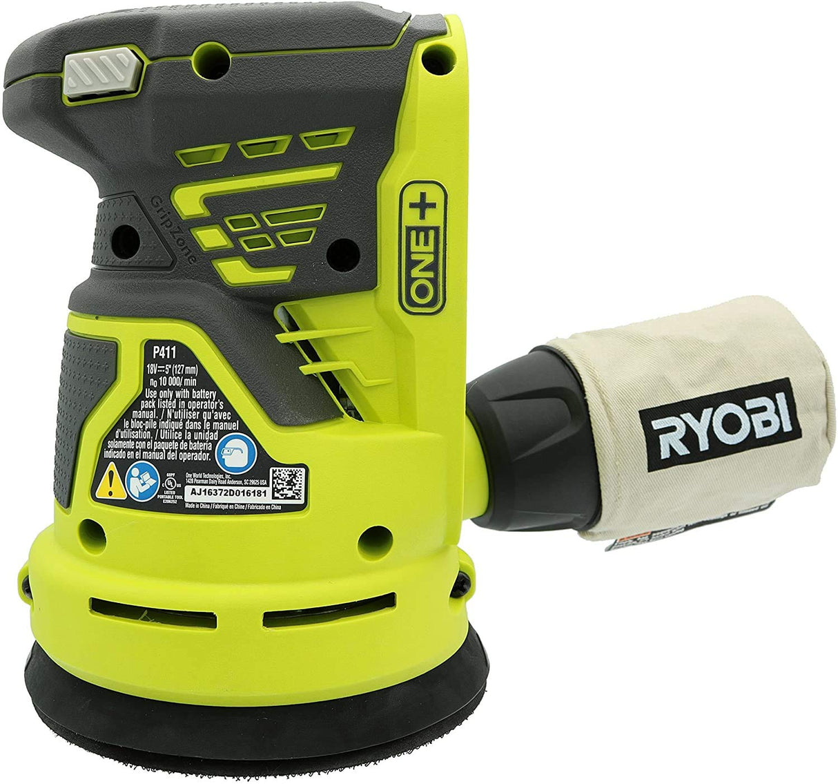 RYOBI 18-Volt Cordless 5 in. Random Orbit Sander Kit with Battery and Charger (NO Retail Packaging, Bulk Packaged) RYOBI