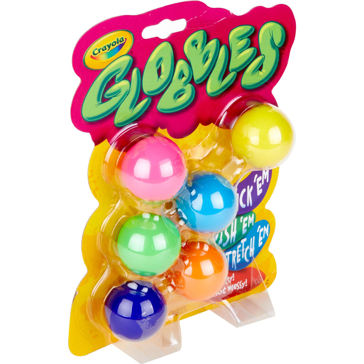Crayola Globbles Fidget Toy (6ct), Sticky Fidget Balls, Squish Gift for Kids, Sensory Toys, Ages 4, 5, 6, 7, 8 Crayola