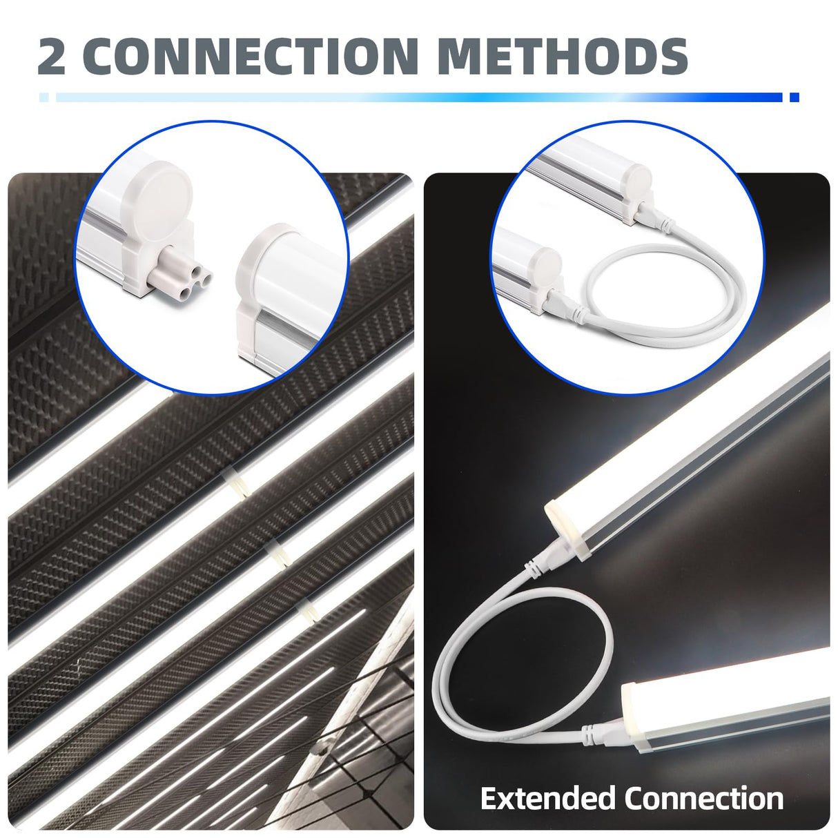 Barrina T5 3FT LED Shop Light, 1900lm,5000K Daylight White, 16W Utility Light Fixture, Ceiling and Under Cabinet Light for Workshop Garage, Corded Barrina