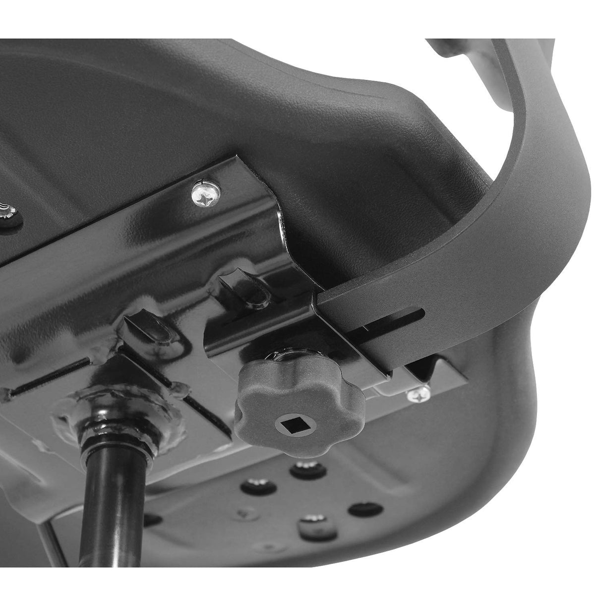 BenchPro Deluxe Polyurethane Chair With 18” Adjustable Footring and Heavy Nylon Base , 21"-31" Height Adjustment, 450 lbs Capacity BenchPro