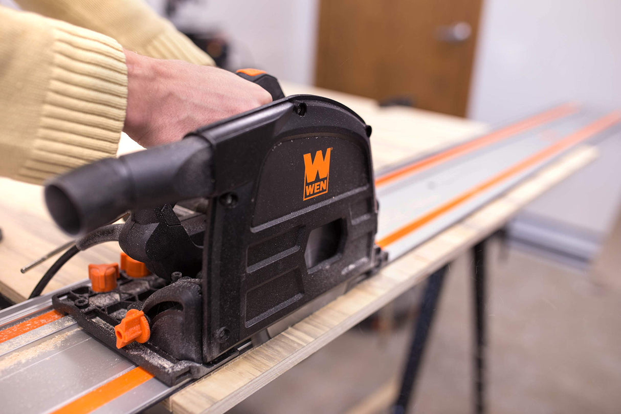 WEN CT1065 10-Amp 6.5-Inch Plunge Cut Sidewinder Circular Track Saw,Black WEN